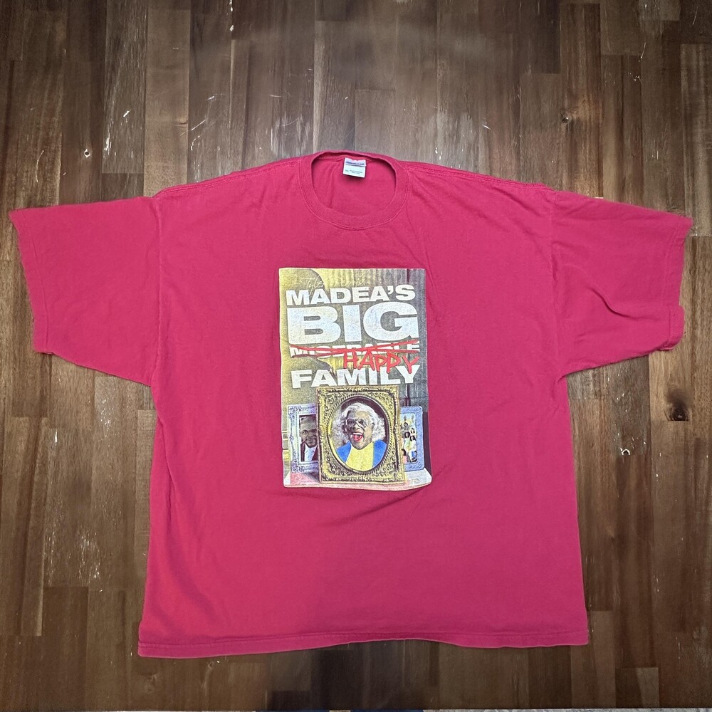 2011 Tyler Perry Madea Shirt Mens 3XL Red Big Happy Family Movie Graphic Tee VTG
